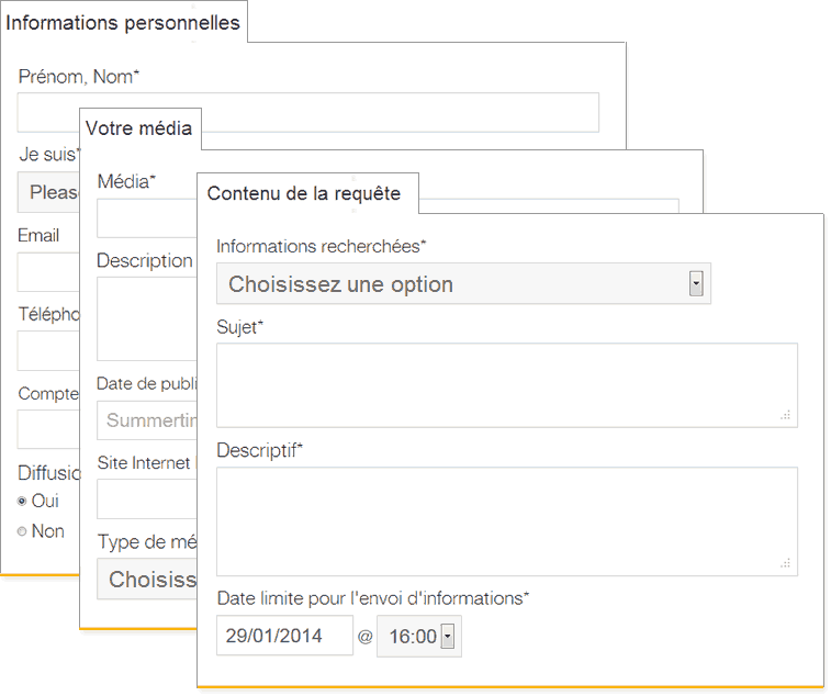 Image for Journalist fill out the simple request form
